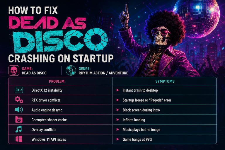 How to Fix Dead as Disco Crashing on Startup, Not Launching & Black Screen (2026 Guide)