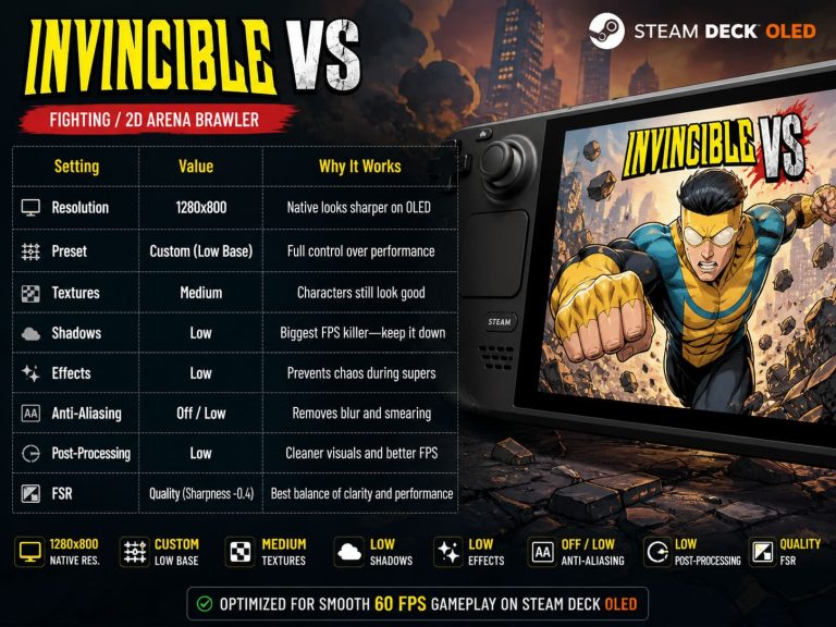 Invincible VS on Steam Deck OLED: Best Performance Settings and Controller Rebind Guide (2026)