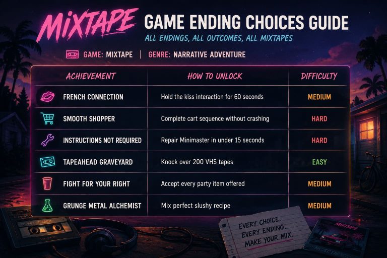 Mixtape Game Ending Choices Guide: Full Walkthrough and All Memories Explained Mixtape Game Ending Choices Guide: Full Walkthrough and All Memories Explained