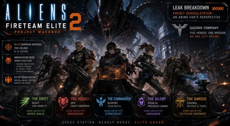 Preset Heroes in Aliens Fireteam Elite 2: Explaining the Project Macondo System