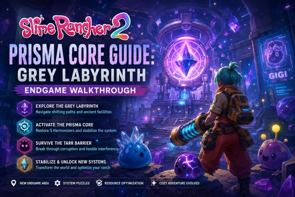 Slime Rancher 2 Prisma Core Guide: Grey Labyrinth Endgame Walkthrough ...
