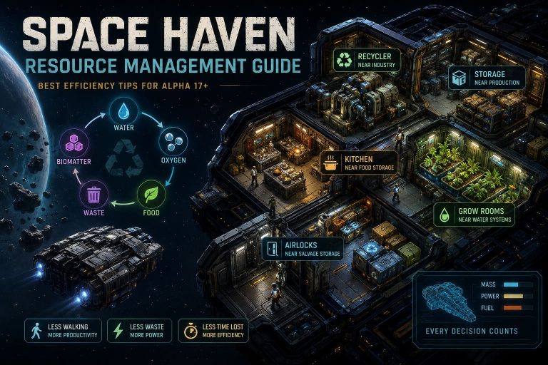 Space Haven Resource Management Guide: Best Efficiency Tips for Alpha 17+