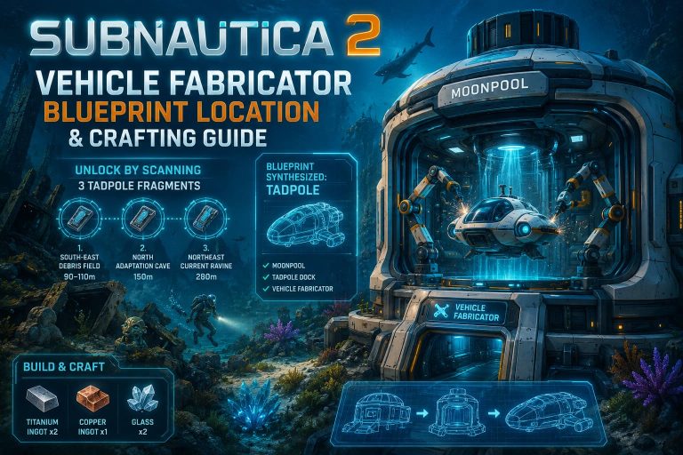 Subnautica 2 Vehicle Fabricator Blueprint Location and Crafting Guide