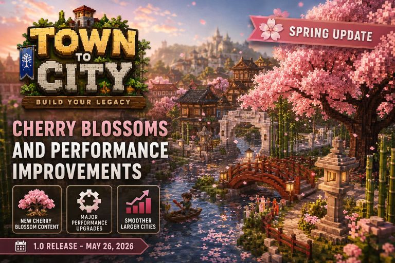 Town to City Spring Update Review: Cherry Blossoms and Performance Improvements