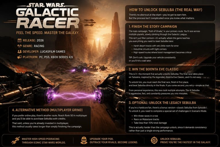 Unlocking Sebulba in Galactic Racer: How to Dominate the Track