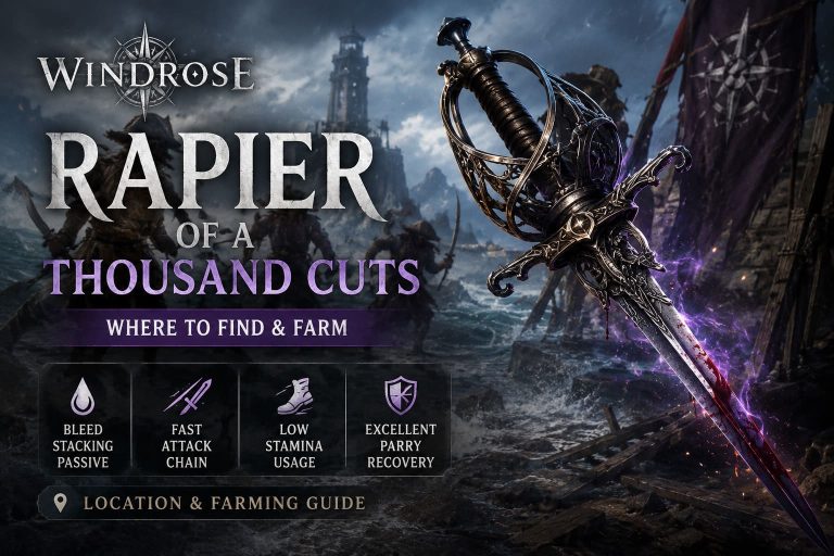 Where to Find the Rapier of A Thousand Cuts in Windrose: Location & Farming Guide
