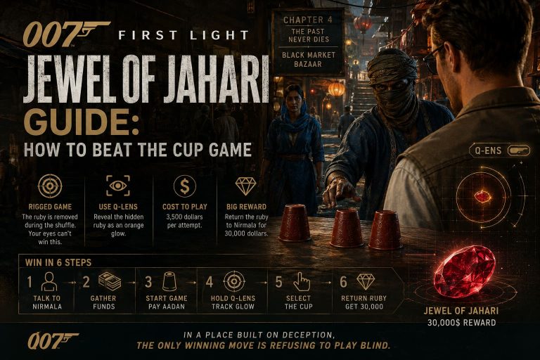 007 First Light Jewel of Jahari Guide: How to Beat the Cup Game!