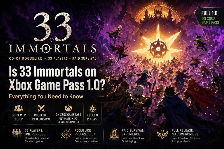 Is 33 Immortals on Xbox Game Pass 1.0? Everything You Need to Know