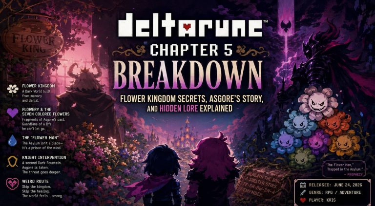 Flowerbed Delta Rune Deltarune Chapter 5 Breakdown – Flower Kingdom Secrets, Asgore’s Story ...