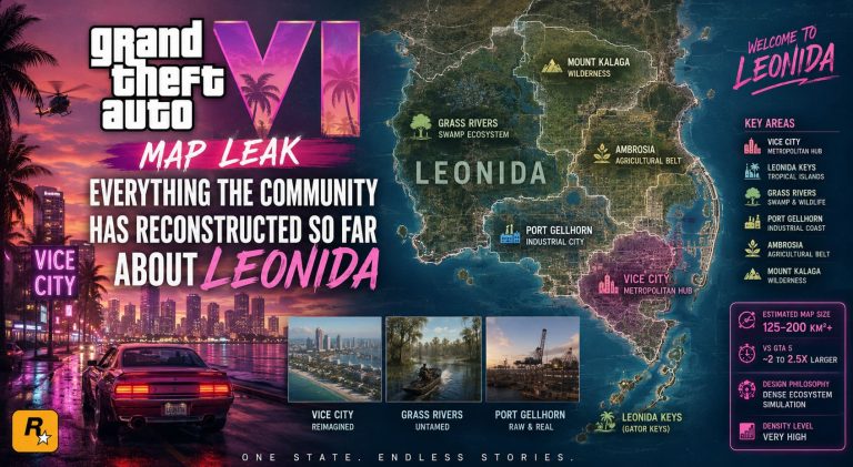 GTA 6 Map Leak: Everything the Community Has Reconstructed So Far About Leonida