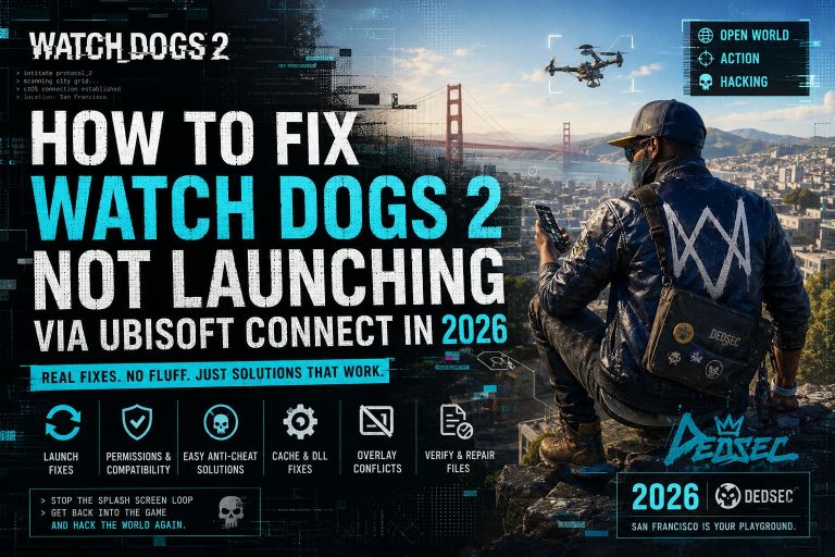 How to Fix Watch Dogs 2 Not Launching via Ubisoft Connect in 2026