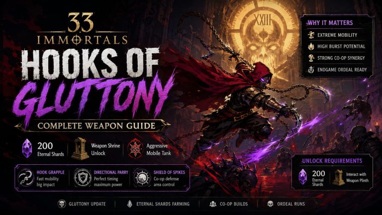 How to Unlock Hooks of Gluttony in 33 Immortals: Complete Weapon Guide