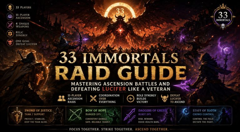 33 Immortals Raid Guide: Mastering Ascension Battles and Defeating Lucifer like a Veteran 33 Immortals Raid Guide: Mastering Ascension Battles and Defeating Lucifer like a Veteran
