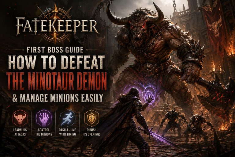 Fatekeeper First Boss Guide: How to Defeat the Minotaur Demon & Manage Minions Easily Fatekeeper First Boss Guide: How to Defeat the Minotaur Demon & Manage Minions Easily