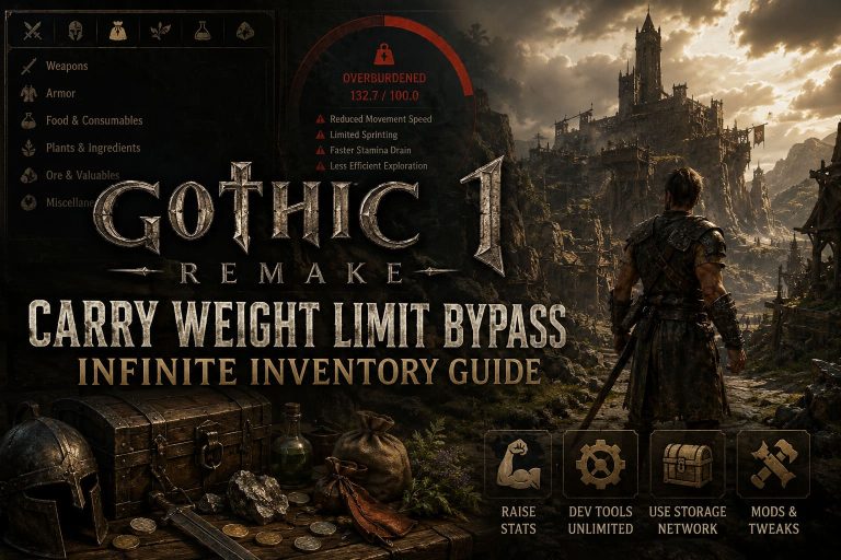 Gothic 1 Remake Carry Weight Limit Bypass: Infinite Inventory Guide