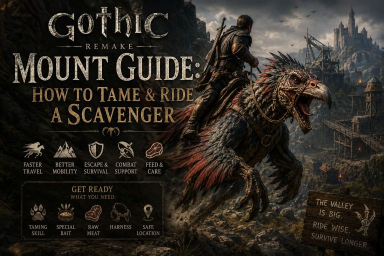 Gothic 1 Remake Mount Guide: How to Tame and Ride a Scavenger