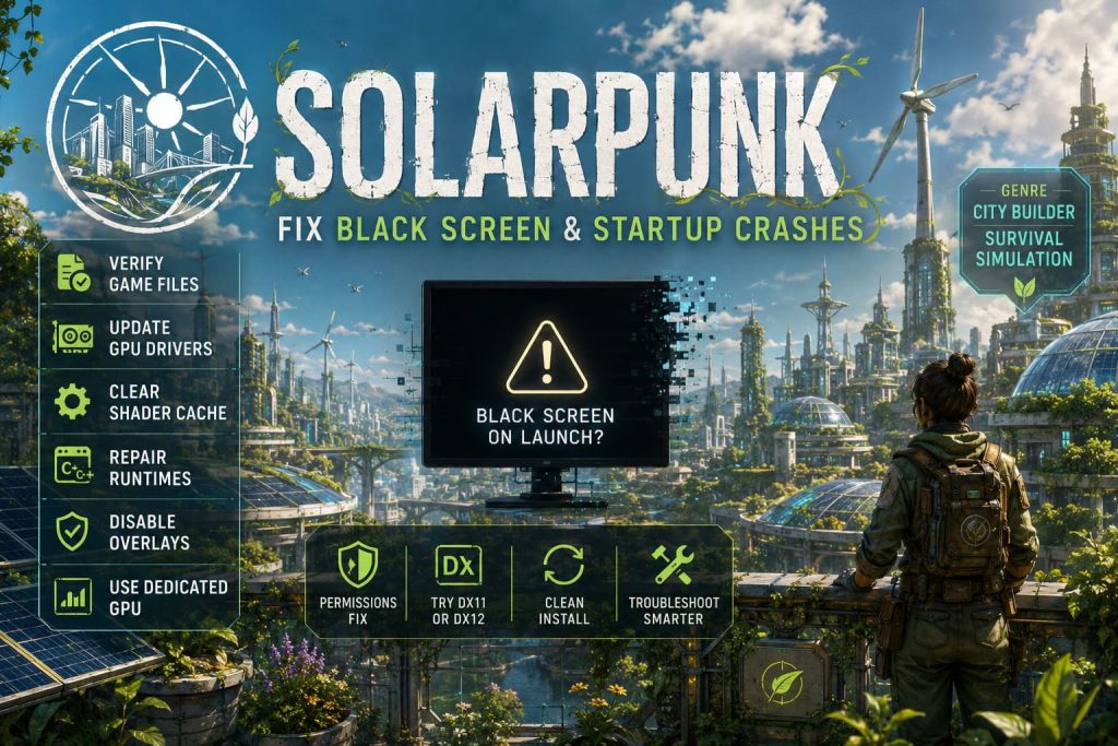 How to Fix Solarpunk Black Screen on Launch and Startup Crashes on PC ...