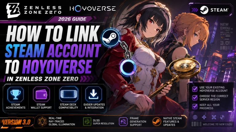 How to Link Steam Account to HoYoverse in Zenless Zone Zero (2026 Guide)