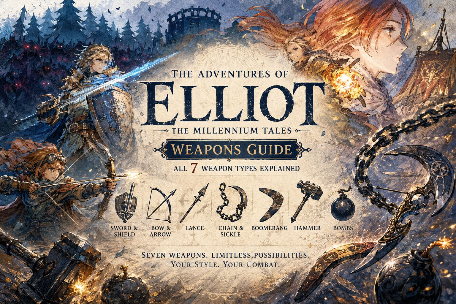 The Adventures of Elliot The Millennium Tales Weapons Guide: All 7 ...