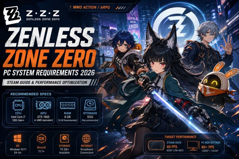 Zenless Zone Zero PC System Requirements 2026: Steam Guide & Performance Optimization