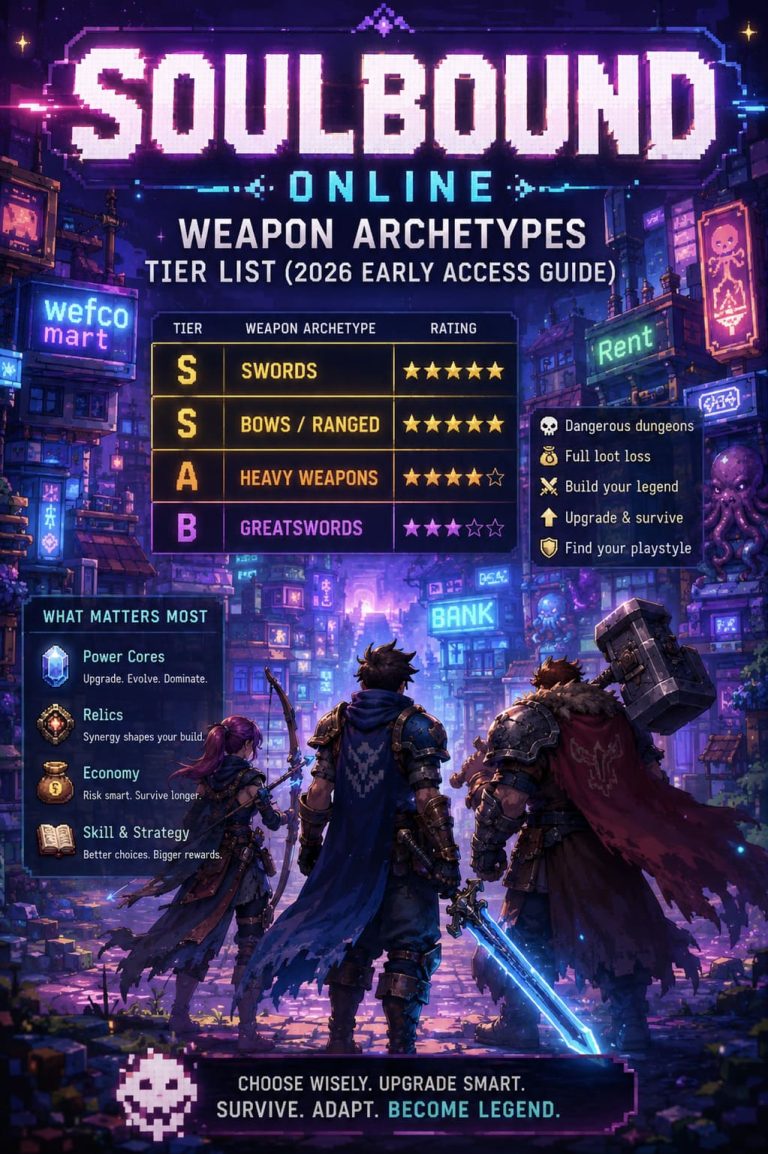 Soulbound: Online Weapon Archetypes Tier List (2026 Early Access Guide) Soulbound: Online Weapon Archetypes Tier List (2026 Early Access Guide)