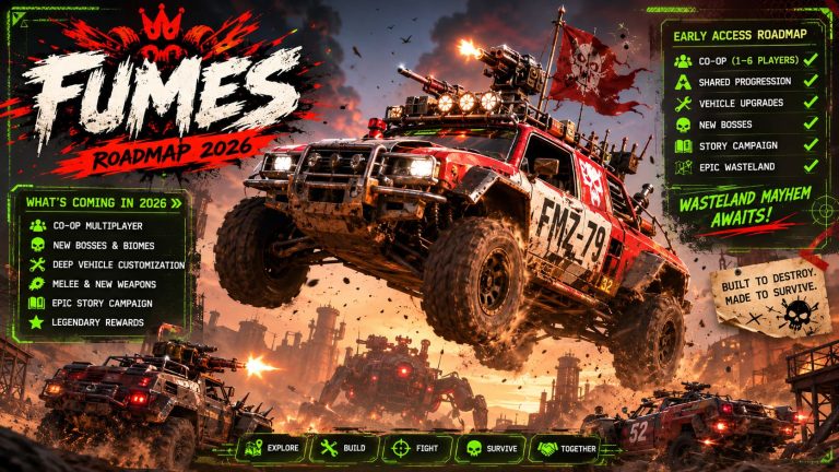 Fumes Game Early Access Roadmap 2026: Co-Op Update Unleashes Wasteland Mayhem Fumes Game Early Access Roadmap 2026: Co-Op Update Unleashes Wasteland Mayhem