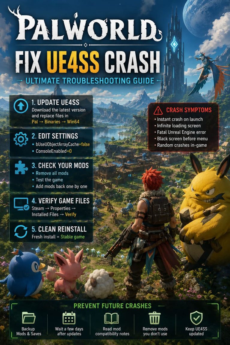 How to Fix Palworld UE4SS Crash: Ultimate Troubleshooting Guide