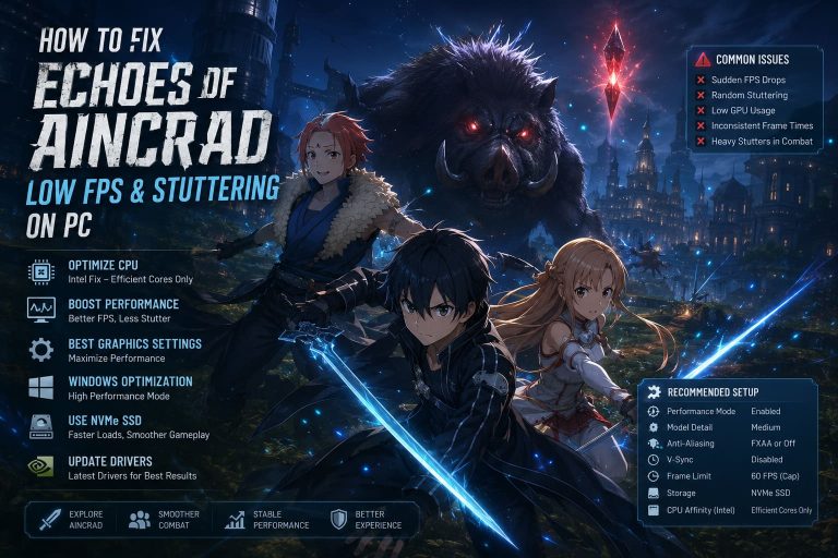 How to Fix Echoes of Aincrad Low FPS and Stuttering on PC