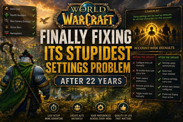 World of Warcraft Is Finally Fixing Its Stupidest Settings Problem After 22 Years