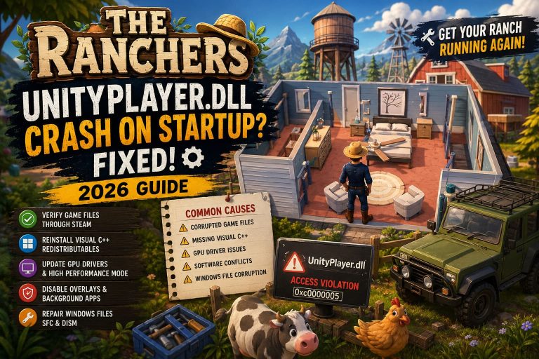 How to Fix The Ranchers Crash on Startup UnityPlayer.dll Error (2026 Guide)