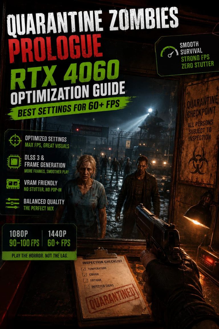 Quarantine Zombies Prologue RTX 4060 Optimization Guide: Best Settings for 60+ FPS