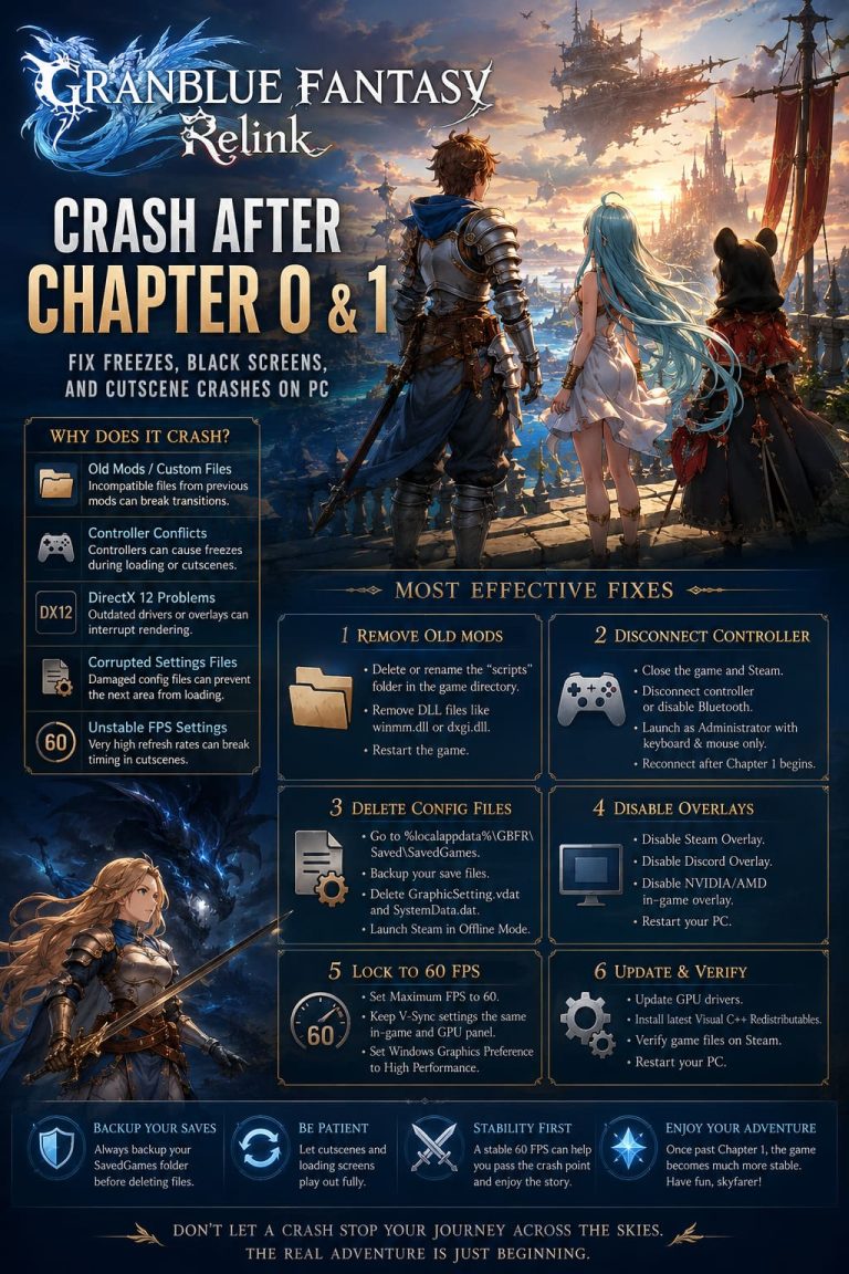 How to Fix Granblue Fantasy Relink Crash After Chapter 0 and Chapter 1