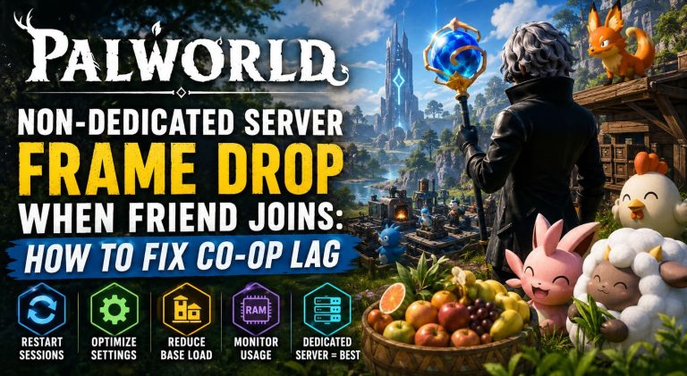 Palworld Non-Dedicated Server Frame Drop When Friend Joins: How to Fix Co-Op Lag