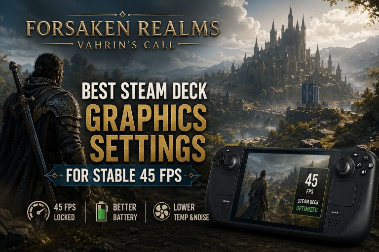 Best Forsaken Realms Vahrins Call Steam Deck Graphics Settings For Stable 45 FPS