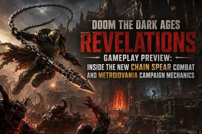 DOOM The Dark Ages Revelations Gameplay Preview: Inside the New Chain Spear Combat and Metroidvania Campaign Mechanics