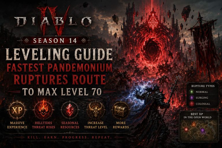 Diablo 4 Season 14 Leveling Guide: Fastest Pandemonium Ruptures Route to Max Level 70