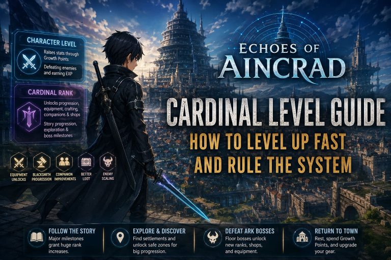 Echoes of Aincrad Cardinal Level Guide: How to Level Up Fast and Rule the System