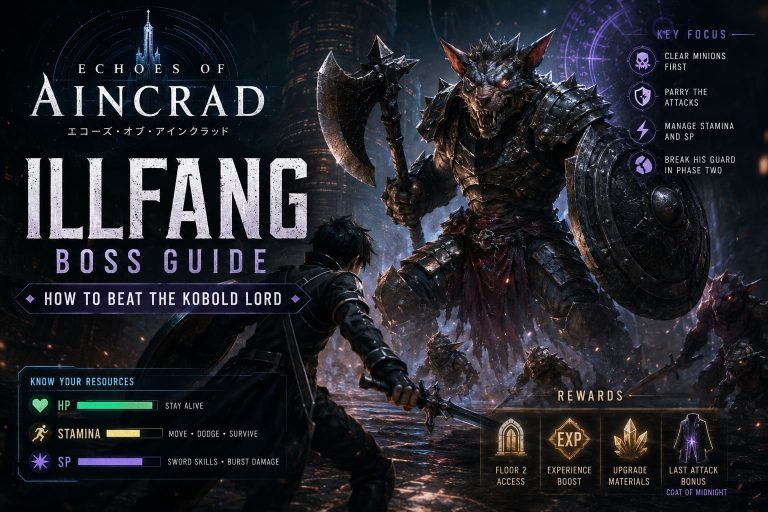 Echoes of Aincrad Illfang Boss Guide: How to Beat the Kobold Lord