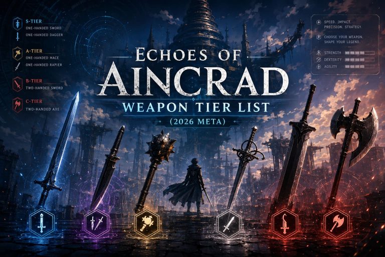 Echoes of Aincrad Weapon Tier List: Best Weapon Types Ranked (2026 Meta Guide)