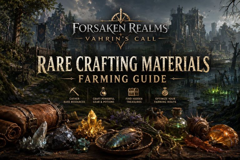 Forsaken Realms Vahrins Call Rare Crafting Materials Farming Guide
