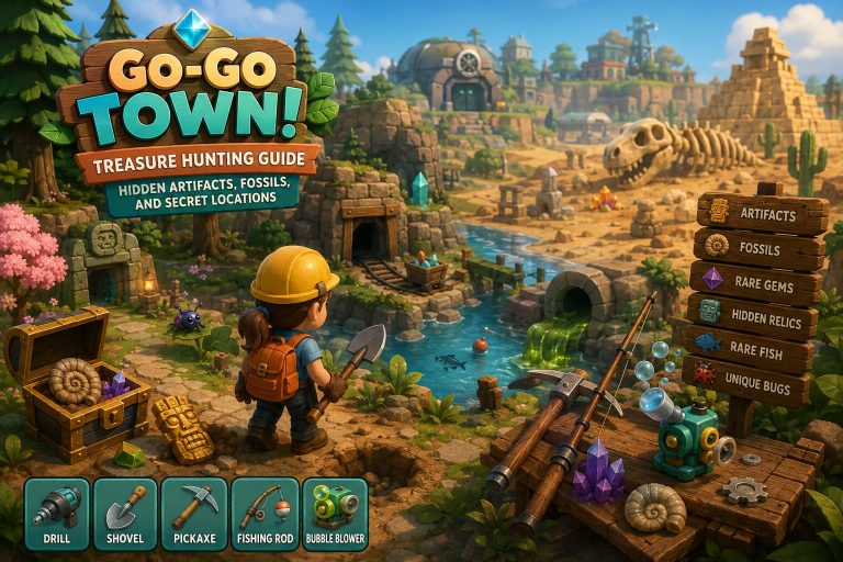 Go-Go Town Treasure Hunting Guide: Hidden Artifacts, Fossils, and Secret Locations