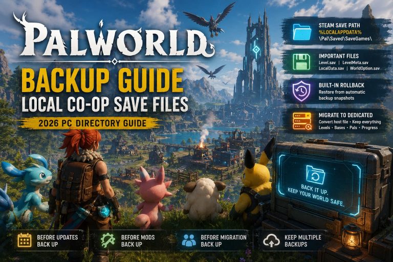 How to Backup Palworld 1.0 Local Co-Op Save Files: 2026 PC Directory Guide