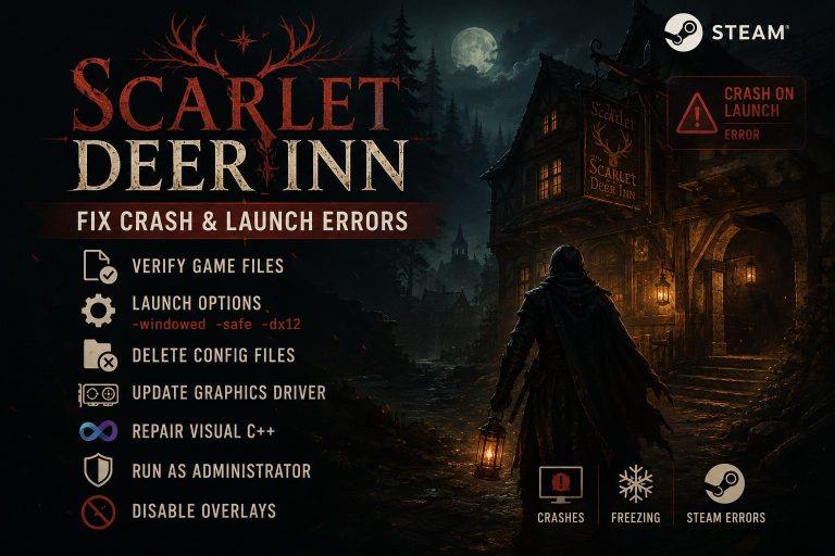 How to Fix Scarlet Deer Inn Crash on Launch, Freezing, and Steam Errors