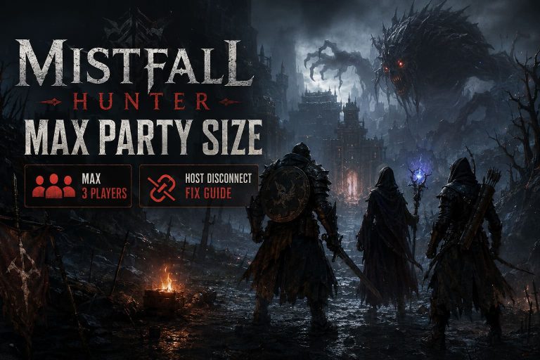 Mistfall Hunter Max Party Size Guide: Can You Play 4 Players and How to Fix the Party Leader Disconnect Host Migration Bug
