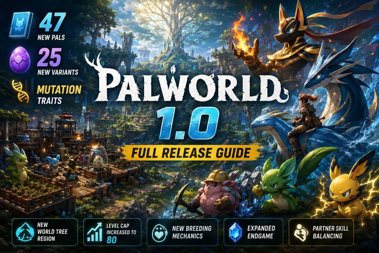 Palworld 1.0 Full Release Guide: All 47 New Pals, 25 Variants, and Broken Mutation Traits Explained Palworld 1.0 Full Release Guide: All 47 New Pals, 25 Variants, and Broken Mutation Traits Explained