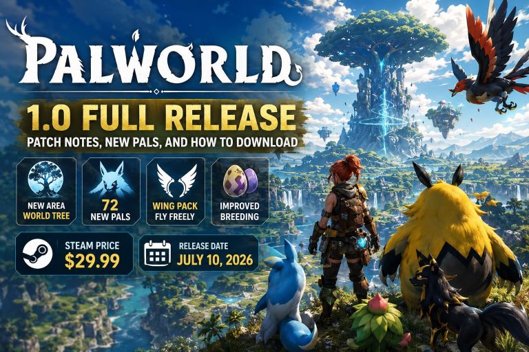 Palworld 1.0 Full Release Patch Notes: Steam Price, New Pals, and How to Download