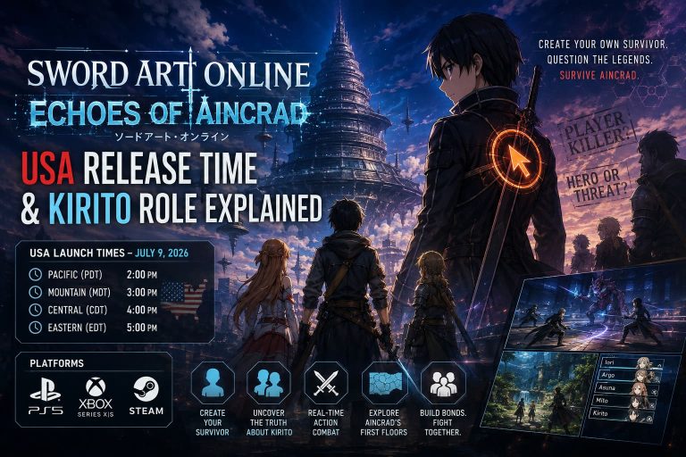 Sword Art Online Echoes of Aincrad USA Release Time & Kirito Role Explained