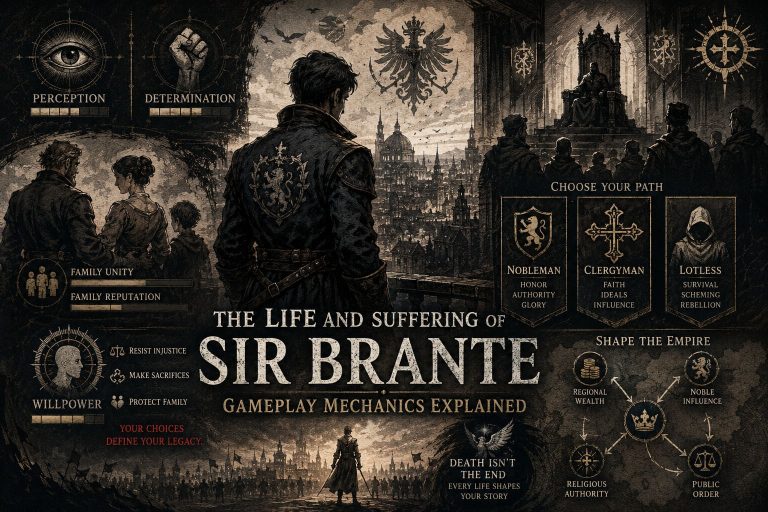 The Life and Suffering of Sir Brante Gameplay Mechanics Explained
