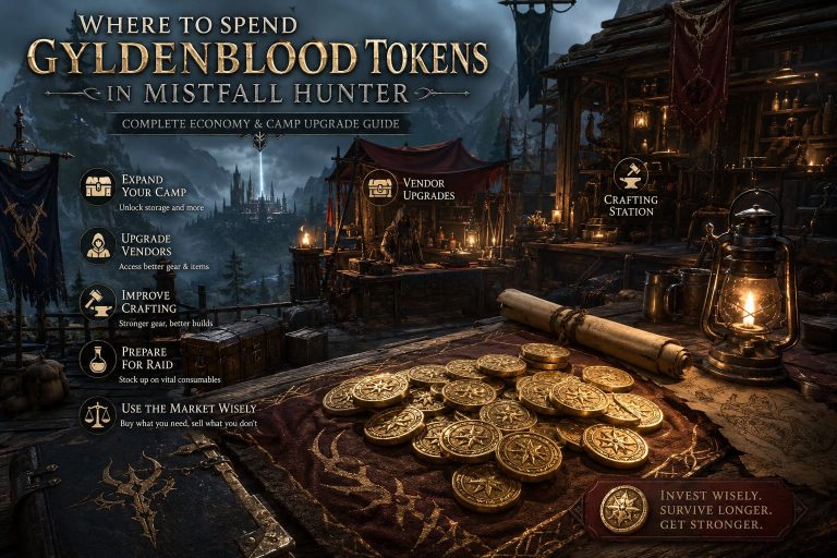 Where to Spend Gyldenblood Tokens in Mistfall Hunter: Complete Economy & Camp Upgrade Guide