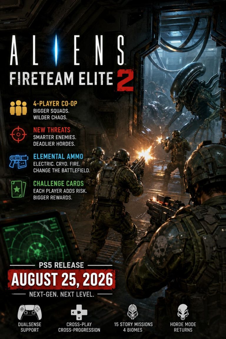 Aliens Fireteam Elite 2 Release Date PS5: Cold Iron Studios Launch Details, Gameplay Upgrades, and Co-Op Changes